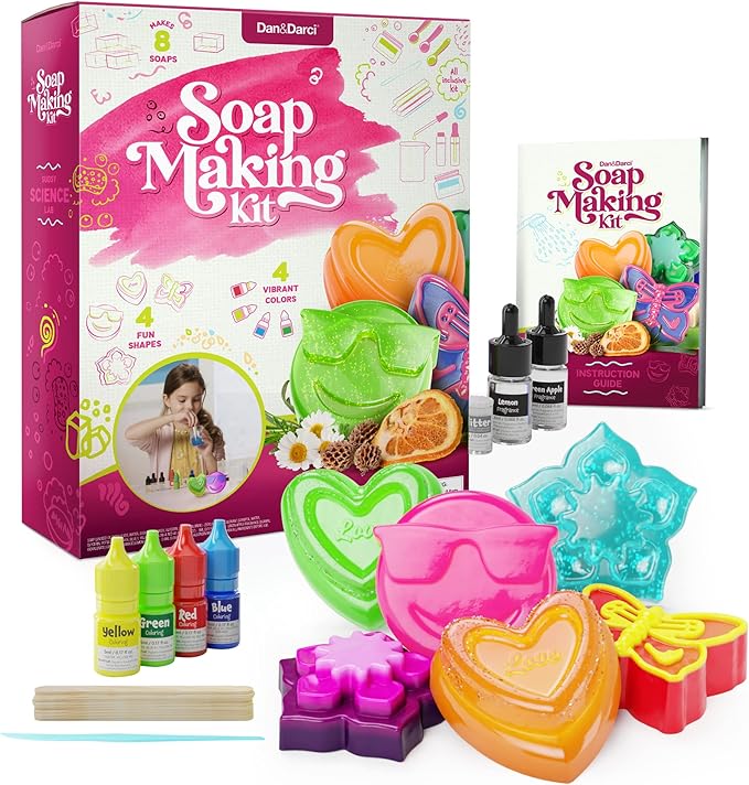 Dan&Darci Soap Making Kit for Kids - Crafts Science Toys - Birthday Easter Gifts for Girls and Boys Age 6-12 Years Girl DIY Kits - Best Educational Craft Activity Gift for 6-12 Year Old Kid