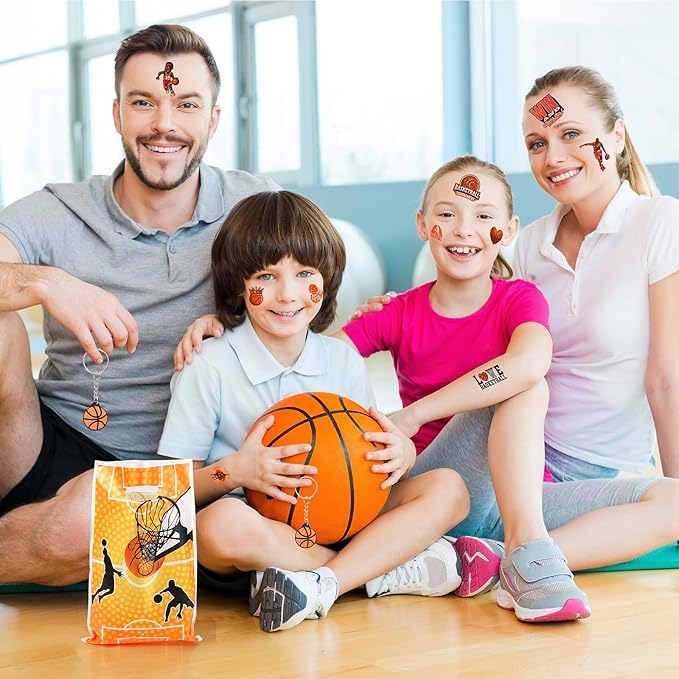 Kolewo4ever 295 Pieces Basketball Party Favors Supplies Set Bulk Sports Goodie Bag Fillers for Sports Party Gifts Bags (Basketball)