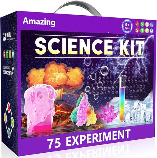 STEM Science Kits for Kids Age 8-12, Mini Science Lab with 75+ Easy Science Experiments, Featuring Chemistry Set, Science Magic, Earth Science, Educational Toys for Boys and Girls