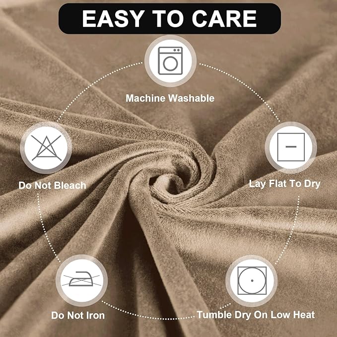 FestiCorp Recliner Chair Covers Real Velvet 4-Pieces Recliner Covers for Small Lazy Boy Recliner Chair Stretch Recliner Sofa Slipcovers Furniture Protector with Side Pocket & Elastic Bottom, Camel