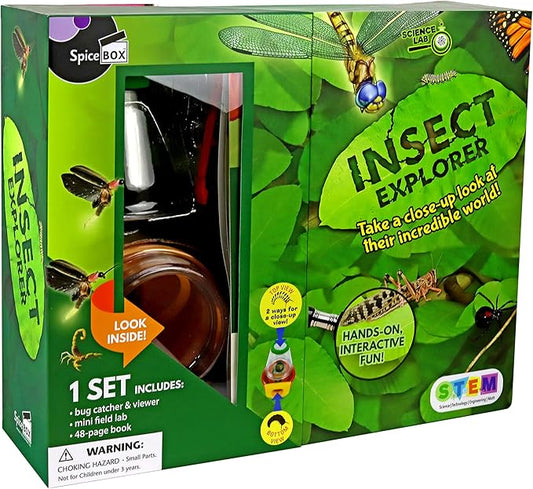 SpiceBox Bug Catcher Collection Kit for Kids STEM Learning Toys Educational Activities Science Nature Exploration, 4 Insect Experiment Projects