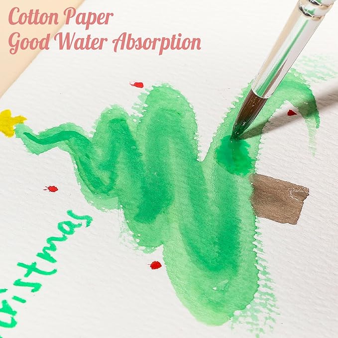 60 Sets Watercolor Cards with Envelopes, 140 lb/300 GSM Watercolor Paper Cards, 5x7 Inch Foldable Blank Watercolor Postcards and Envelopes for Greeting Cards, Wedding Invitations, Thank You Cards