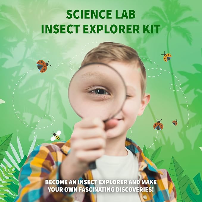 SpiceBox Bug Catcher Collection Kit for Kids STEM Learning Toys Educational Activities Science Nature Exploration, 4 Insect Experiment Projects