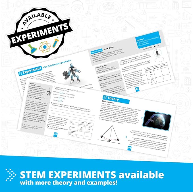 Engino Toys Creative Engineering STEM Maker Master 20-Model Set, Think and Build in 3D Space, Activities and Experiments, African Safari, Jupiter, Saturn, Home Learning, for Ages 7+