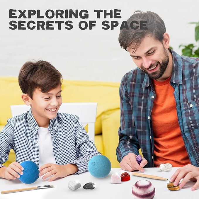 Science Dig Kit, Solar System Space Toys Excavate 18 Real Gems from 9 Planets Easter Egg Toys for Kids 6-12, STEM Educational Science Kits, Archaelogy Geology Christmas Birthday Gift for Boys Girls