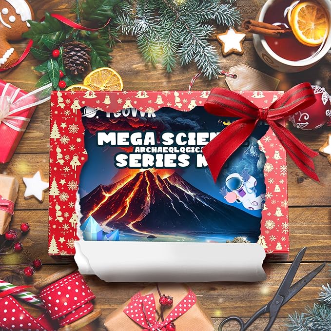 Science Kit, Volcano Kit for Kids Age 5-7 6-8-12 Boys Girls Kids Toys, Crystal Earth Moon Mars Science Kit, Dig Kits & Gemstones, STEM Project Toy for Boys and Girls Perfect Birthday
