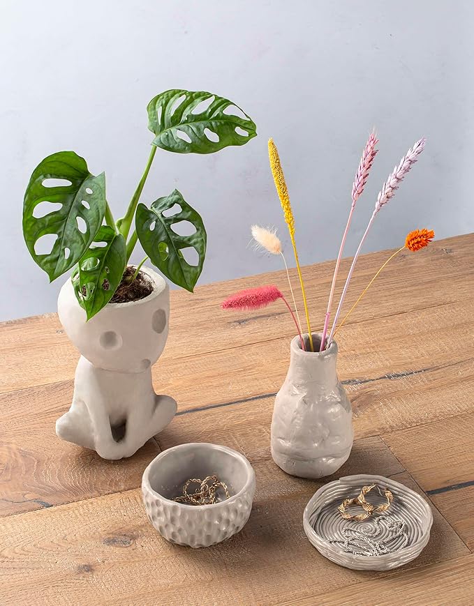 Pott'd Extra Pack of Premium Air-Dry Clay (1kg) - Pottery for Beginners, Air Dry Modelling Clay, Adult Pottery Kit