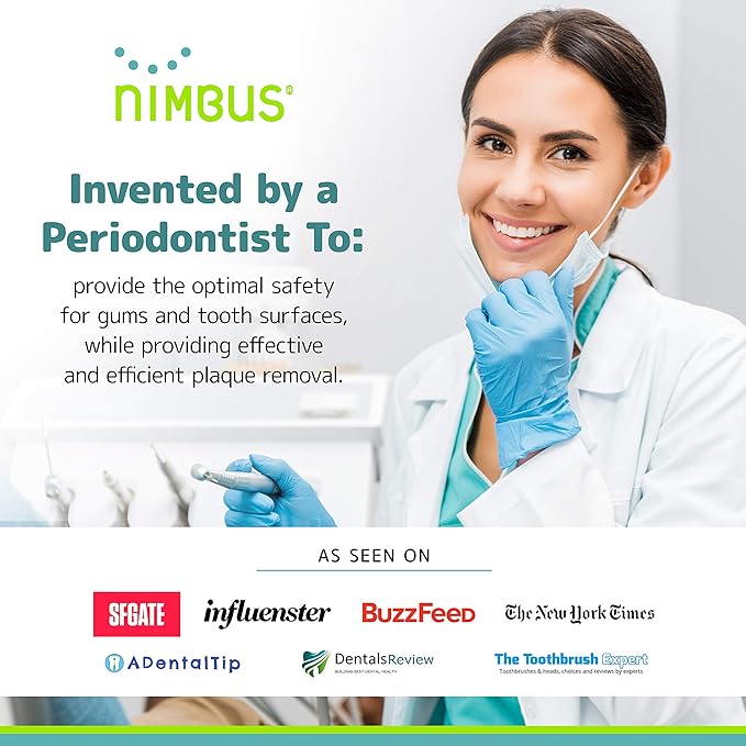 NIMBUS NIMBY Kid's Extra Soft Toothbrushes for Sensitive Teeth and Receding Gums, Periodontist Design Plaque Remover Travel Toothbrush, Individually Wrapped (4 Pack, Colors May Vary)