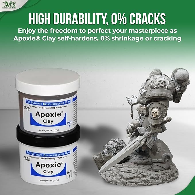 Aves Apoxie Clay - 2 Part Self Hardening Modeling Clay - 1 Pound White