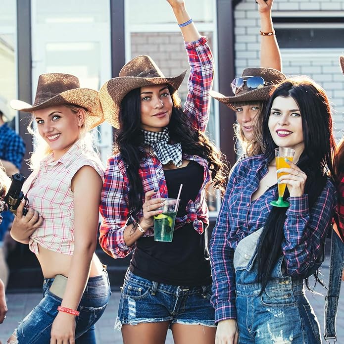 Western Party Bracelets Rubber Bracelets Silicone Stretch Wristbands for Western Themed Parties Birthday Parties