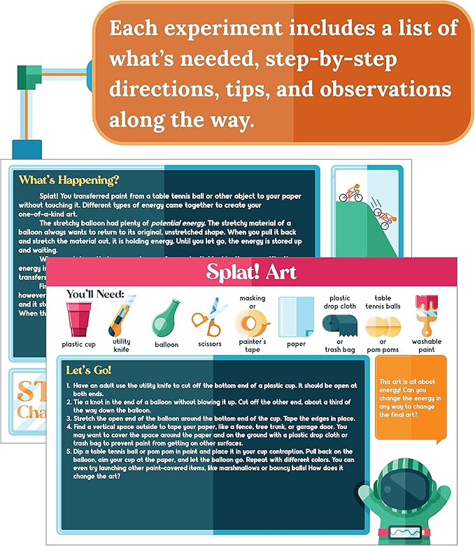 Carson Dellosa Grades 2-5 Mini Maker Science Kits: Art Science, Journal, Activity Book, Experiment Cards, Stickers, Goggles, Name Tag for STEM Activities, Classroom or Homeschool Curriculum (29 pc)