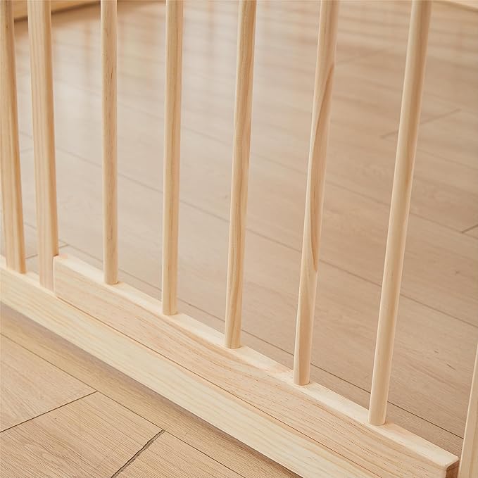 Kids Baby Toddler Playpen Indoor Portable Wooden Freestanding, Kids Baby Pet Cats Dogs Animals Toy Play Fence with Door,Safe Zone Playpen,Baby Safety Play A Perfect Birth Birthday Gift(120x160x61cm)