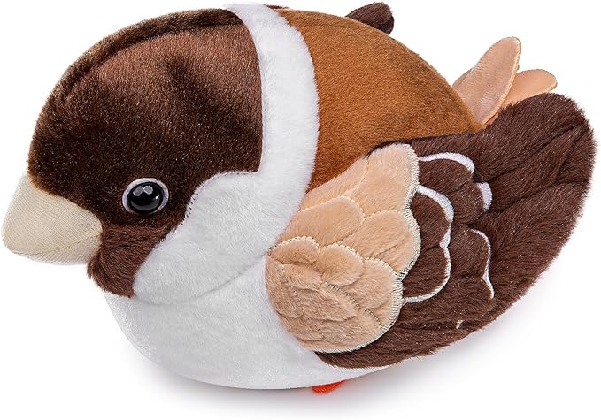 ZHONGXIN MADE Sparrow Plush Toy - Realistic Sparrow Stuffed Animals 9inch, Cute Little Bird Raven Plush as Gift for Your Friends