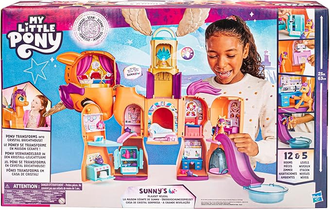 My Little Pony Toys, Sunny's Playset Reveal, 25-Inch-Tall Transforming Doll Playsets and Interactive Toys for 5 Year Old Girls & Boys (Amazon Exclusive)