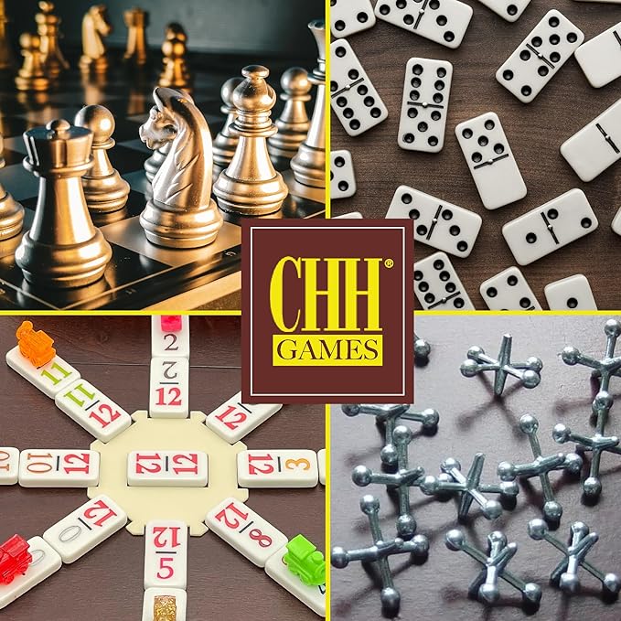 Double 12 Mexican Train Number Dominoes to Go Travel Size with Zip Up Case, Hub & 8 Domino Trains