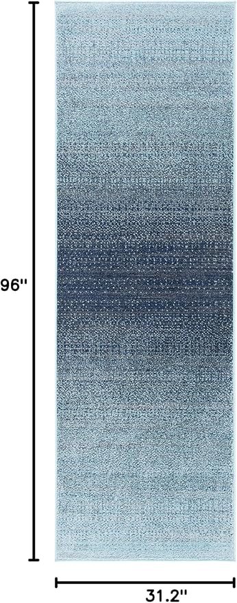 SAFAVIEH Adirondack Collection Runner Rug - 2'6" x 8', Purple & Grey, Modern Ombre Design, Non-Shedding & Easy Care, Ideal for High Traffic Areas in Living Room, Bedroom (ADR142V)