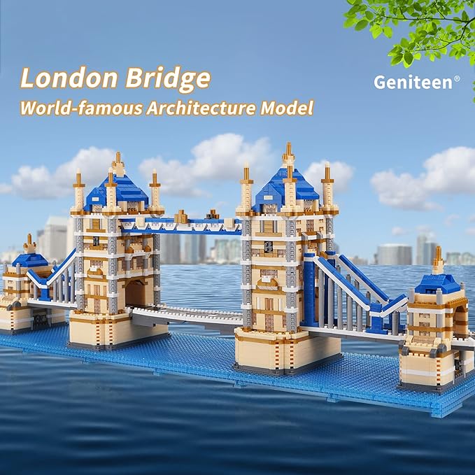 Building Blocks Set, London Tower Bridge Model Micro Mini Blocks, 3800 PCS Architecture Model Kits