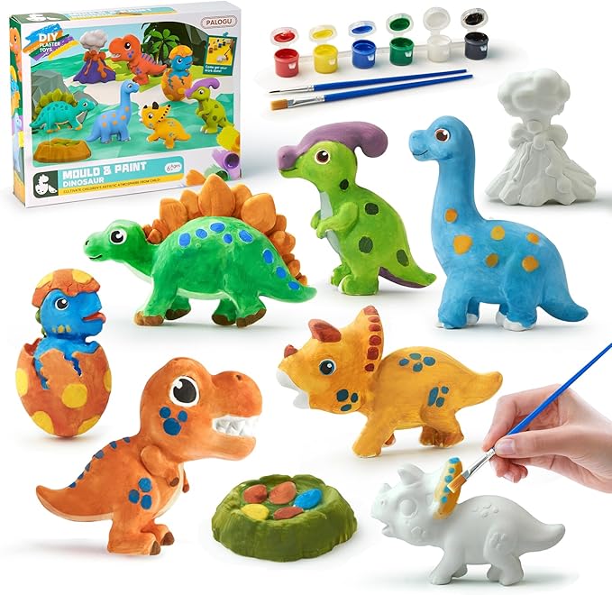 stochastic box Kids Crafts Set,Ceramic Painting Kit,Paint Your Own DIY Ceramic Figurines,Painting Kit DIY Toys Kids