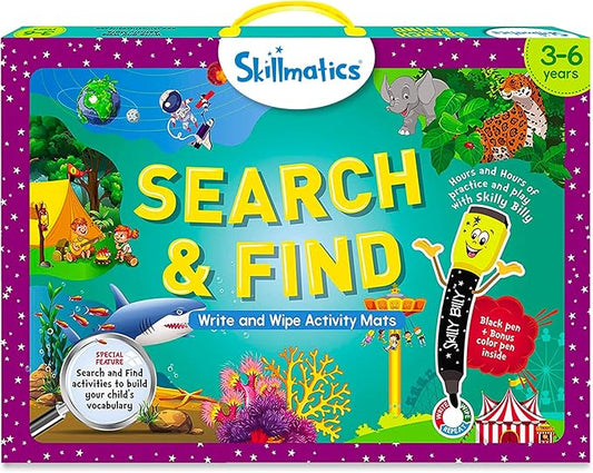 Skillmatics Search and Find Educational Game - Preschool Learning Activity, Perfect for Kids, Toddlers Who Love Toys, Art & Craft Activities, Builds Vocabulary, Gifts for Ages 3, 4, 5, 6