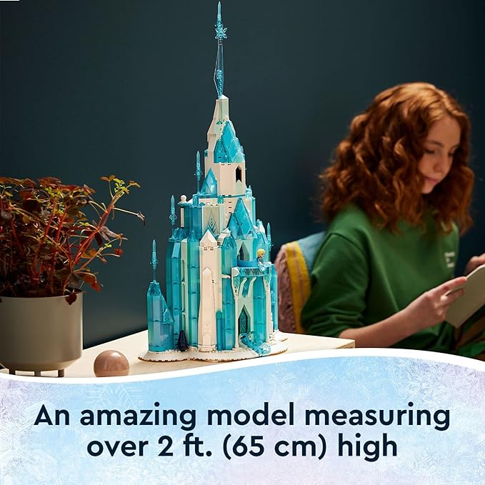 LEGO Disney Princess The Ice Castle Building Toy 43197 Disney Castle Kit to Build, Disney Gift Idea, Castle Toy for Kids Age 6+ Years Old with Frozen Anna and Elsa Mini Doll Figures and Olaf Figure