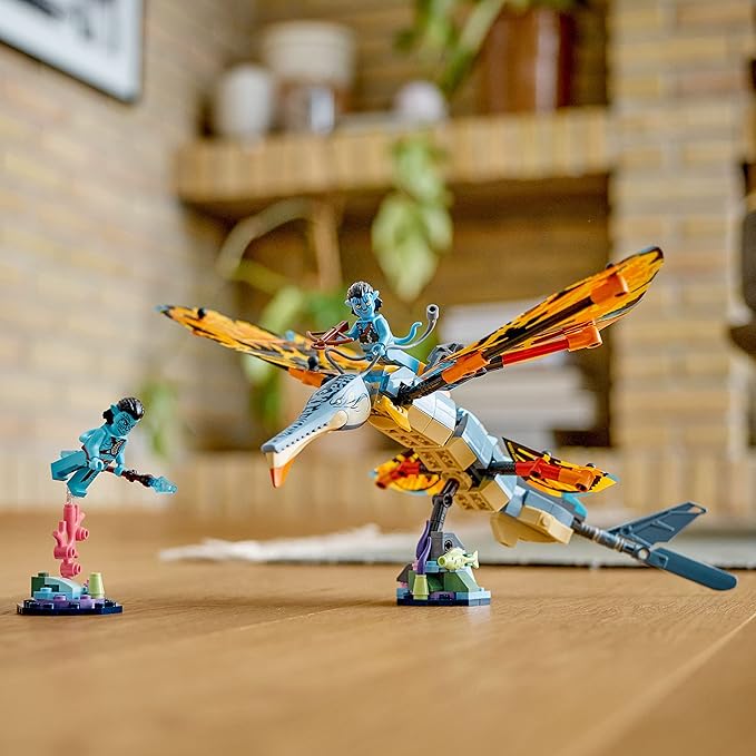 LEGO Avatar: The Way of Water Skimwing Adventure 75576 Collectible Set with Toy Animal for Boys & Girls, Pandora Coral Reef Scene, Jake Sully and Tonowari Minifigures