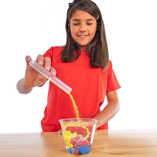 Steve Spangler Science Magic Sand, 227g, Yellow – Colored Play Sand That Never Gets Wet, Exciting STEM Activity, Learn and Teach About Water Molecules for Home and Classroom Use