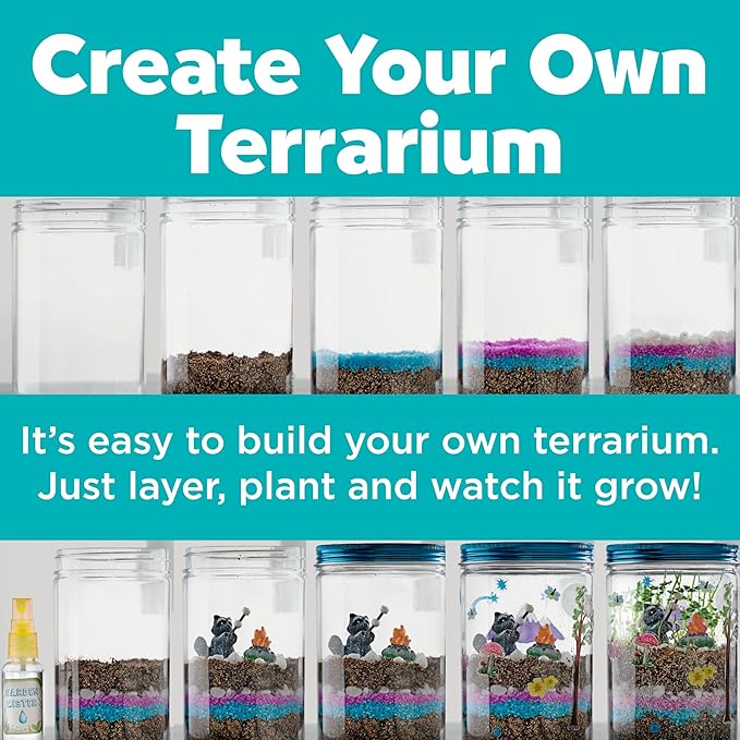 Creativity for Kids Grow 'N Glow Terrarium Kit for Kids - Educational Science Kits Ages 6-8+, Kids Gifts for Boys and Girls, Craft and STEM Projects