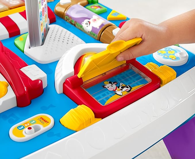 Fisher-Price Baby to Toddler Toy Laugh & Learn Around The Town Learning Activity Table with Music & Lights for Infants Ages 6+ Months (Amazon Exclusive)