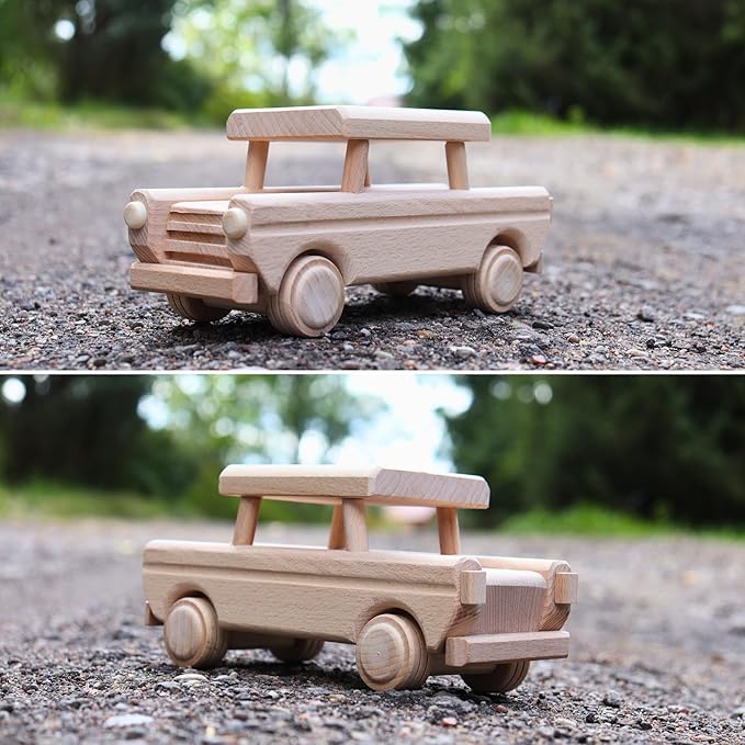 Wooden Car Trabant - DIY Wooden Cars - Toy Car for Kids & Adults - Handmade Wooden Toys - Preschool Learning Activities - Toddler Car - Educational Toys - Solid Wood