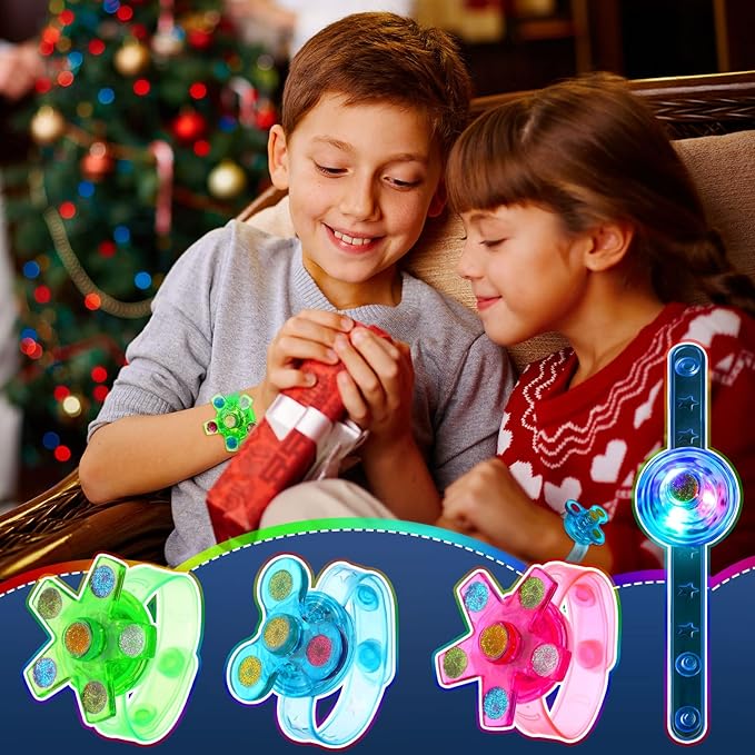 Chivao 36 Packs LED Light up Bracelets Party Favors for Boys Goodie Bag Stuffers Glow in The Dark Boys' Flashing Neon Light up Party Supplies Piñata Prizes Return Gifts for Birthday Boys and Girls