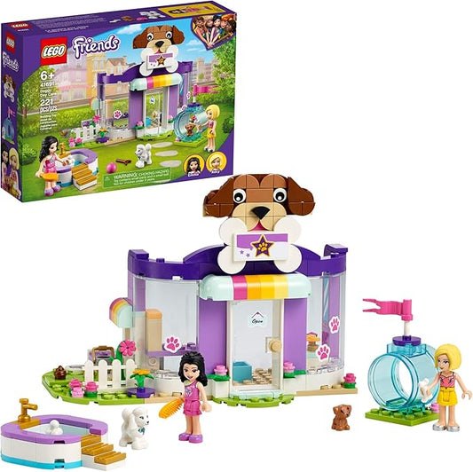 LEGO Friends Doggy Day Care 41691 Building Kit; Birthday Gift for Kids, Comes with 2 Mini-Dolls and 2 Toy Dog Figures, New 2021 (221 Pieces)