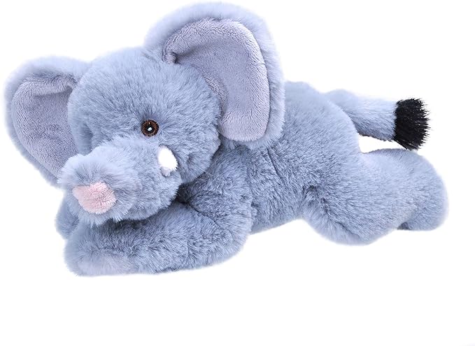Wild Republic EcoKins Mini African Elephant Stuffed Animal 8 inch, Eco Friendly Gifts for Kids, Plush Toy, Handcrafted Using 7 Recycled Plastic Water Bottles