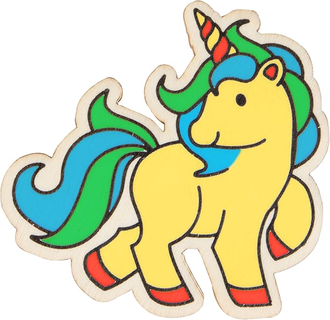 Set of 24 Valentines Cards for Kids Classroom - Valentine's Day Unicorn &Dragon Wood Painting Kits for Kids School -Each Valentines Gift Has Complete Craft Kit & Card for Boys Girls Classroom Exchange