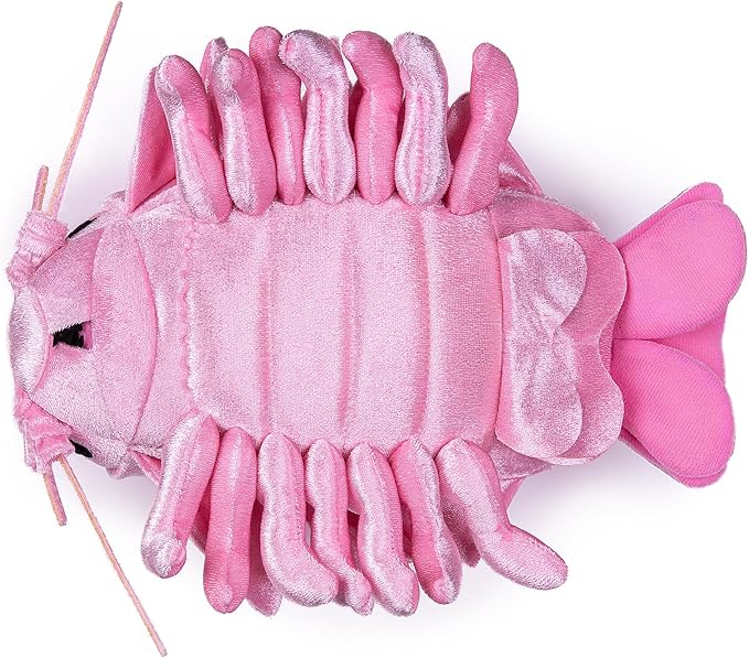 ZHONGXIN MADE Isopod Plush - Lifelike 12” Pink Isopod Stuffed Animal, Realistic Bathynomus Giganteus Arthropod Insect Plushie, Soft Crustaceans Animals Toys Model Dolls Gifts for Kids