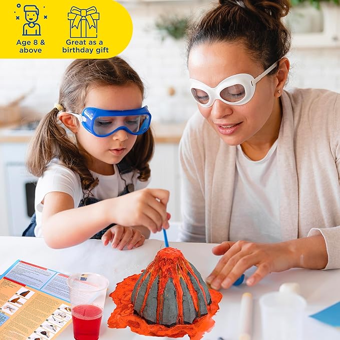 Thames & Kosmos Massive Erupting Volcano STEM Kit | DIY Giant Volcano Model, 1-Foot Tall | Includes Materials for Multiple Eruptions | Explore Volcanoes, Geology, Earth Science | Science Fair Project