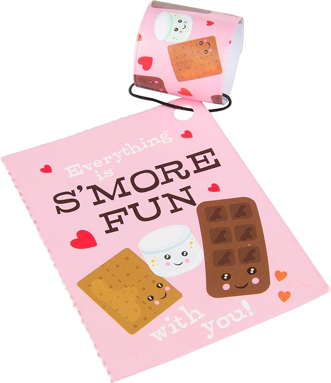 Set of 24 Valentines Cards for Kids Classroom - Valentine's Day Sweet Pals Slap Bracelets for Kids School - Each Valentines Gift Includes a Friendship Bracelet & Card for Boys Girls Classroom Exchange