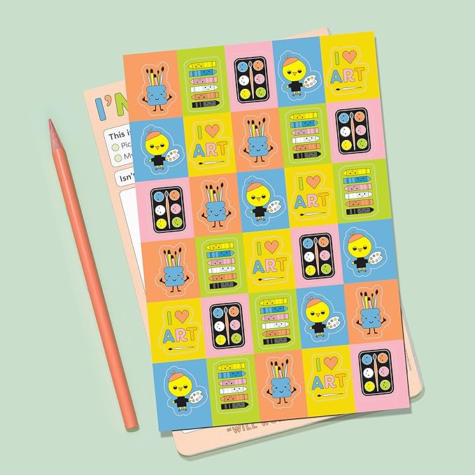 Knock Knock Kids I’m an Artist! Playtime Pad: Kids Activity Pad, 40 Sheets Plus Full-Color Sticker Sheet, 6 x 9-Inches