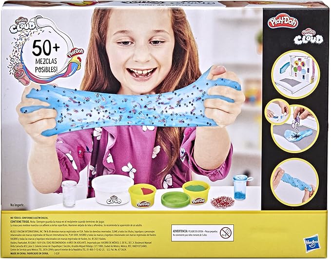 Play-Doh Mixing Studio DIY Kit for Kids 4 Years and Up, Mix Your Own Colors with Super Cloud and Scented Classic Modeling Compound, 10 Cans, 5 Mix-ins, Non-Toxic