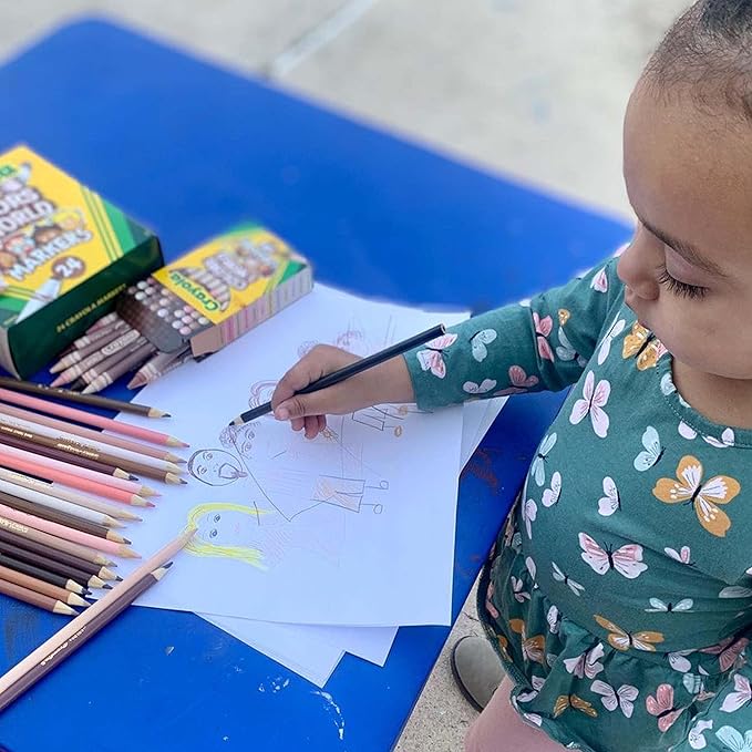 Crayola Colors of the World Bulk Colored Pencil Set - 6 Packs (24ct), Skin Tone Kids Colored Pencils for Kids, School Supplies