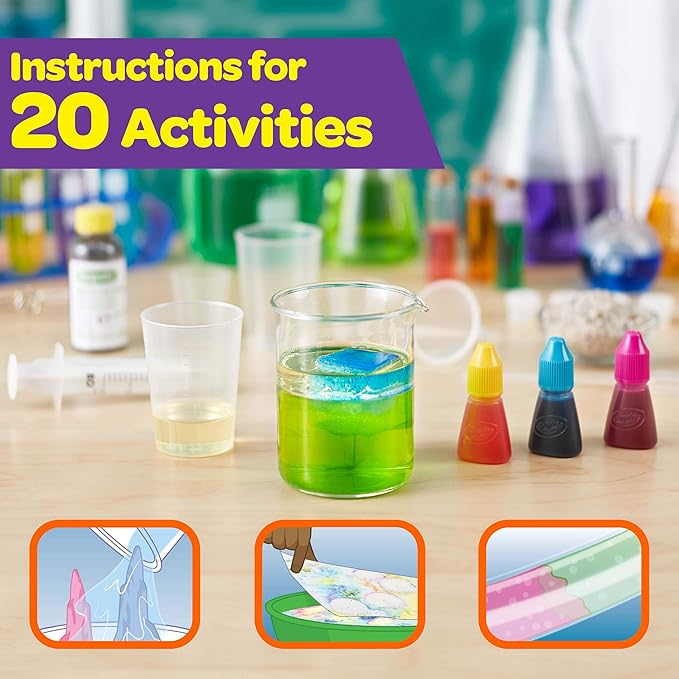 Crayola Liquid Science Kit for Kids, Water Experiments, Educational Toy, Gift for Kids, 7, 8, 9,10