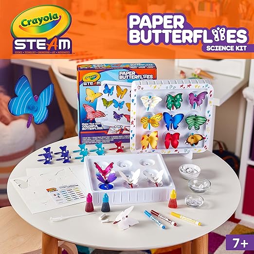 Crayola Paper Butterfly Science Kit, STEAM Toy, Gift for Kids, Ages 7, 8, 9, 10