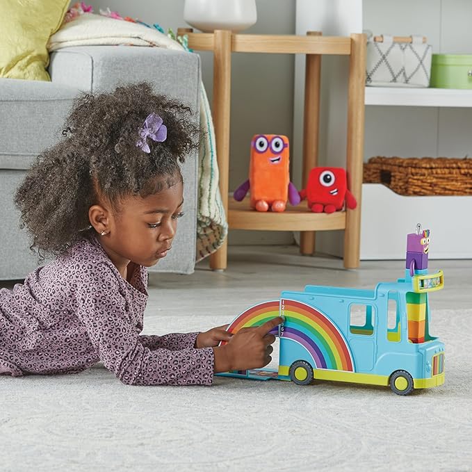 hand2mind Numberblocks Rainbow Counting Bus, Music Toys for Kids Ages 3-5, Toddler Musical Toys, Play Figure Playsets, Number Toys, Preschool Learning Toys, Math Toys, Birthday Gifts for Kids
