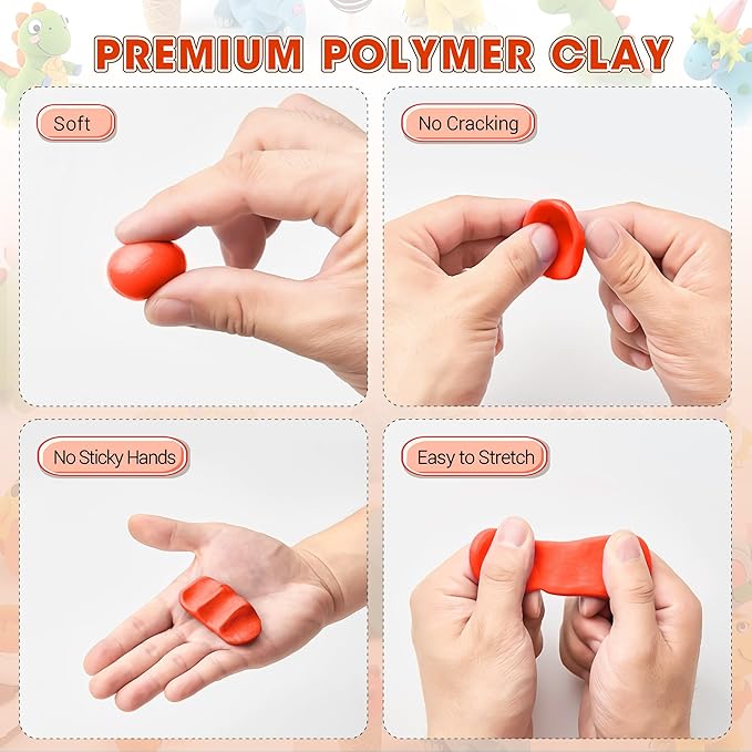 VigorFun 194 PCS Polymer Clay Kit with Sculpting Tools and Accessories, 83 Colors Non-Toxic Modeling Clay for Kids, DIY Oven Bake Clay, Arts and Crafts Gift Set for Kids Adults and Beginners