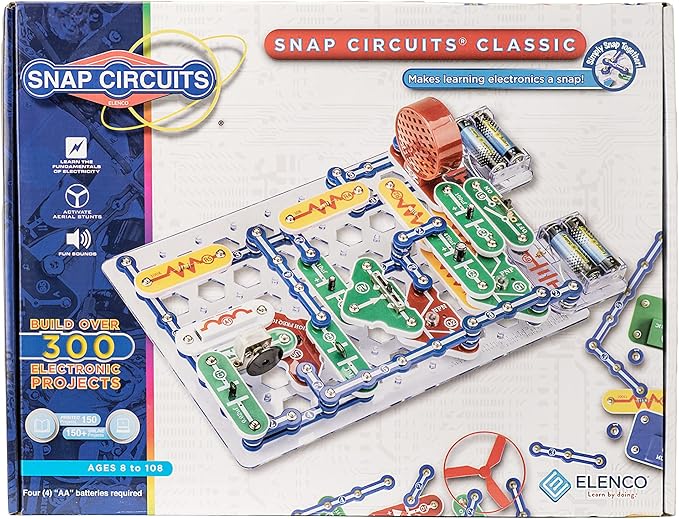 Snap Circuits Classic SC-300 Electronics Exploration Kit | Over 300 Projects | Full Color Manual Parts | STEM Educational Toy for Kids 8+ 2.3 x 13.6 x 19.3 inches
