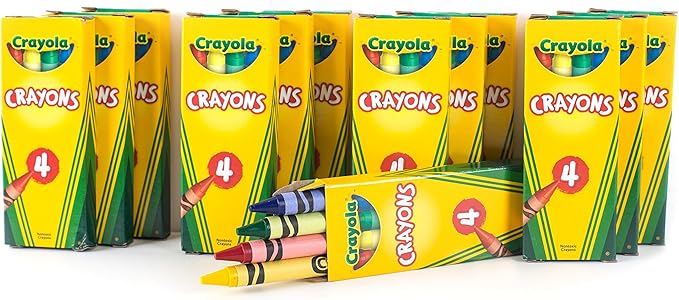 Crayola 12 Boxes 4-ct. Crayon Party Favor Pack Colors