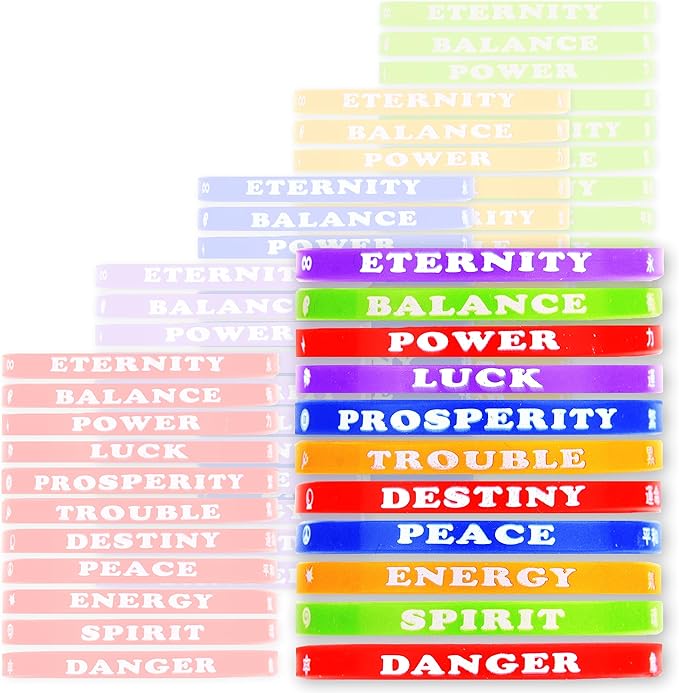 Rubber Bracelets - 30 Pcs Silicone Wristbands - Rubber Band Bracelet Party Favors for Kids - Rubber Bracelet for Kids - Silicone Wristband for Kids - Wristbands Silicone - Vending Machine Toys