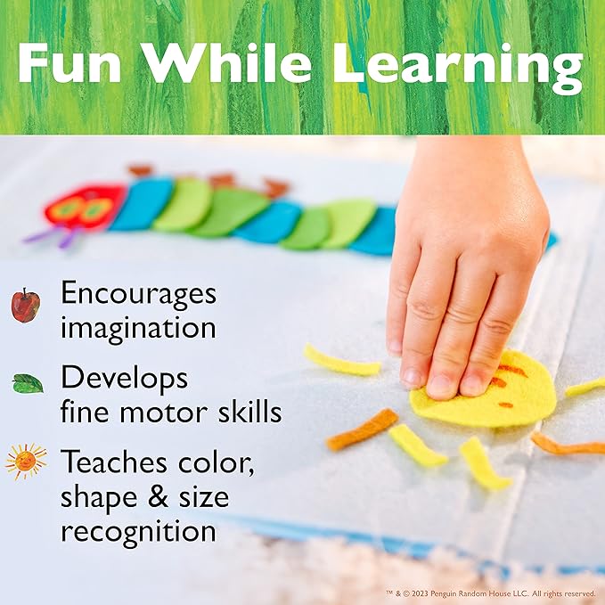 Creativity for Kids The Very Hungry Caterpillar Toy: Fun Felt Play - Busy Board for Toddlers from The World of Eric Carle Books, Preschool Arts and Crafts for for Kids Ages 3-5+