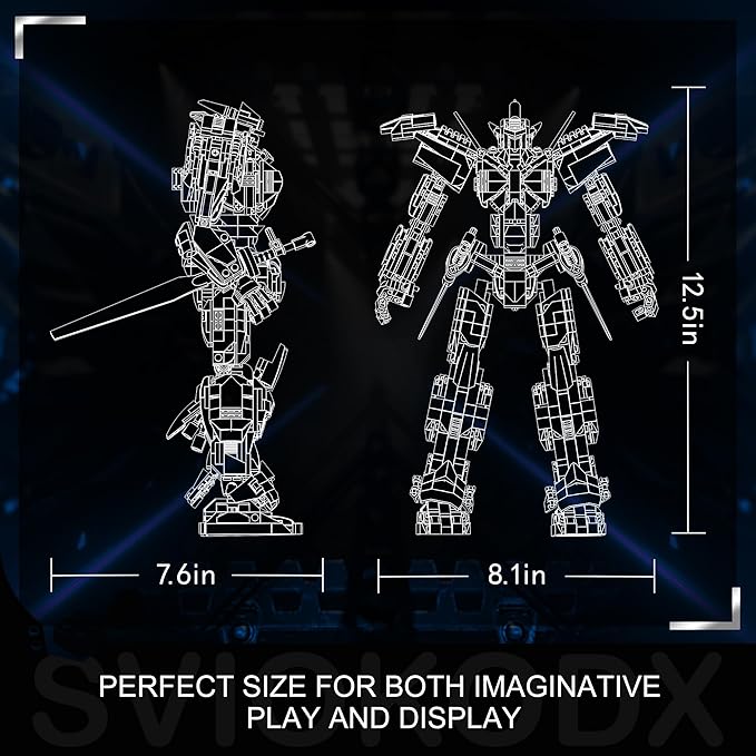 SVIOKODX Mecha Building Block Sets,Liberator of Firmaments Robot Model Kits for Adults,Cool Bricks Mech,Collectible Kits for Kids Boys 8+ (1451 PCS)