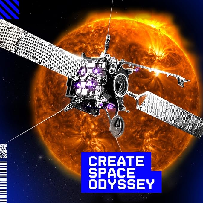 Space O DIY Engineering Kit - Solar Orbiter Model Building Kit - Solar-Powered Science Toy Kits - Educational STEM Kit, Electrical Engineering Kit - DIY Toy Gift for Adults, Teens, Kids 14+