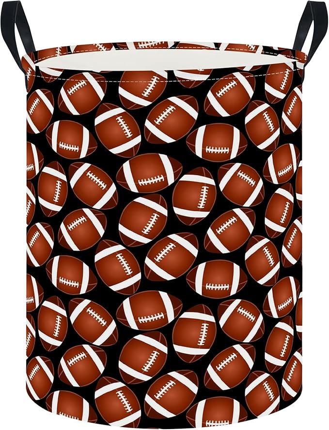 CLOCOR Large Laundry Basket,Waterproof Nursery Hamper,Collapsible Fabric Storage Container,Room Decor,Gift Basket(Big Rugby